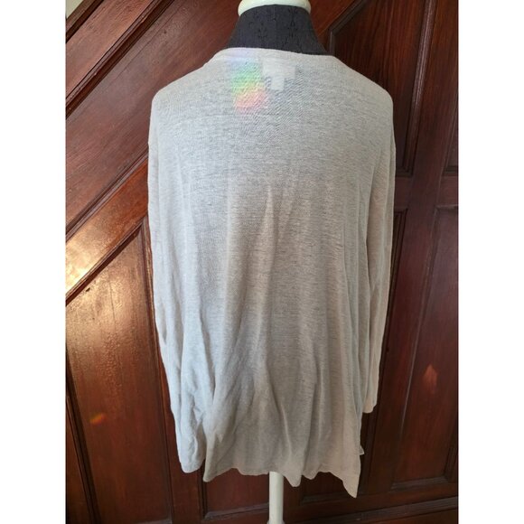 J.Jill Love Linen Button Back Lightweight Cardigan Sweater 3X Cream White - Picture 3 of 7